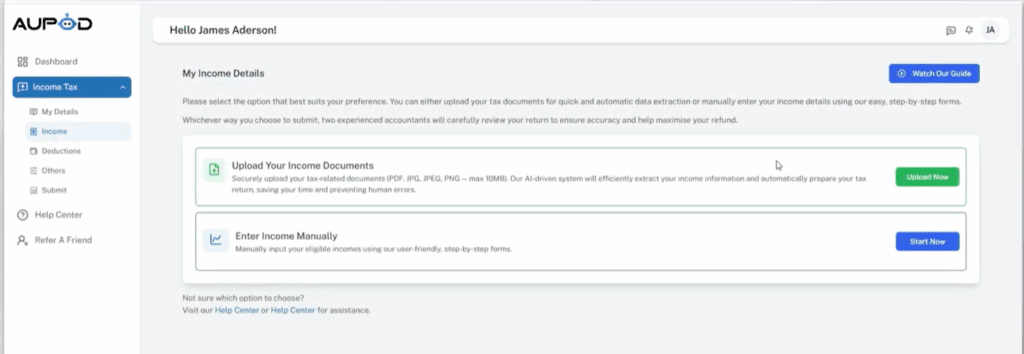 Upload the document
